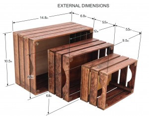 Shangrun Wood Crates For Vintage Decorative Display