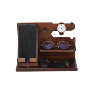 Shangrun Wooden Phone Mobile Holder Docking Station Mobile Phone Stand Wallet Stand