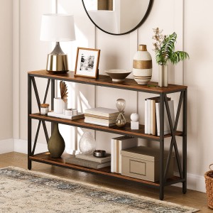 Shangrun 3-Tier Narrow Side Table With Open Shelves