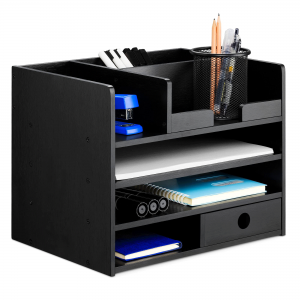 Shangrun Wood Desktop Storage Drawers At Compartment Para sa Pag-aayos ng Stationery