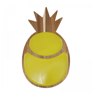 Shangrun Pineapple Shape Bakki Acacia Plate Viðardiskar