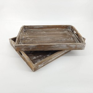 Shangrun Wooden Pallet Vegetable Tray Platter Couch Trays Ottoman Tray