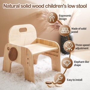 Shangrun Natural Solid Wooden Kids Chair