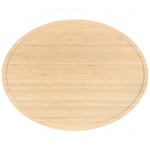 I-Shangrun Heavy Duty Premium Bamboo Oval Shaped Cutting and Serving Board