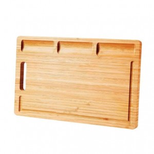 Tabla de cortar de madera de acacia Shangrun con compartimentos