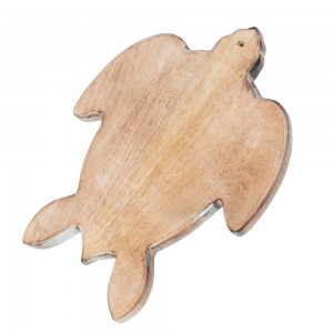 Planche à découper en bois en forme de tortue Shangrun, planche de service décorative en bois