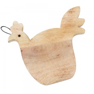 Shangrun Chicken Shape Wood Cutting Board With Handle