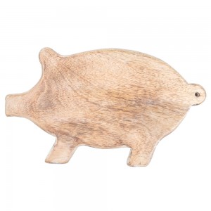 Dřevěné prkénko ve tvaru prasátka Shangrun s rukojetí