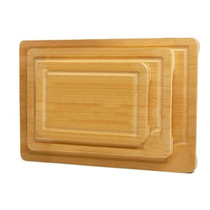 Shangrun Kitchen Serving Tray Carving Chopping Bamboo Cutting Board Set With Juice Groove