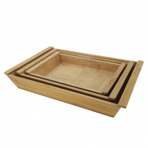 Shangrun Rectangular Wooden Tray Food Tray Dekorasyon Tray