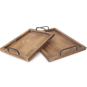 Shangrun Rustic Decorative Trays For Coffee Table