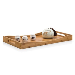 Shangrun Bamboo Extra Large Ottoman Tray, 26 X 15 Inches