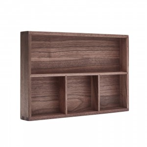 Shangrun Wood Organiser Tray, Black Walnut, Desk & Drawer Storage Box