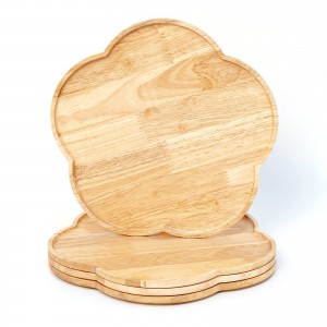 Комплект от 4 дървени чинии Shangrun – зарядни чинии