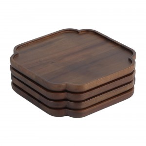 Shangrun houten vierkante ronde borden van 8 inch