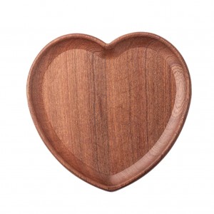 Shangrun Natural Wooden Tray Service Board Heart-Shaped