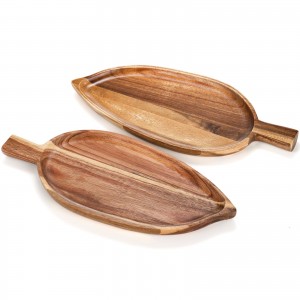 Shangrun 13″ X 5.5″ Leaf Shaped Food Serving Trays For Entertaining