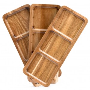 Dřevěný servírovací talíř Shangrun 14″ X 5,5″