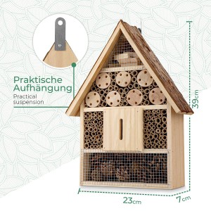 Hiša za žuželke Shangrun iz naravnega lesa za čebele