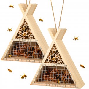 Shangrun Bamboo Mason Bee Habitat viesnīca ar caurulēm biškopības piederumiem