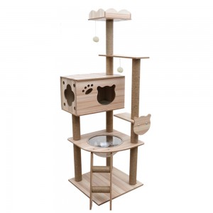 Shangrun Wooden Cat Tree With Ladder