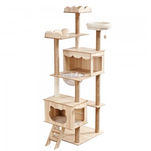 Shangrun Multiple Head Wooden Cat Tower