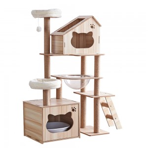 Shangrun Cats Tower With Bowl