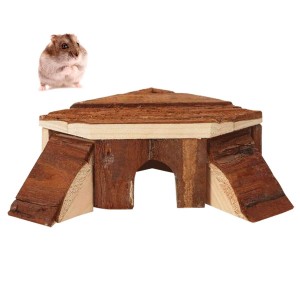 Shangrun Wood House Hamster Hideout Hut For Dwarf Hamsters Mice Small Gerbils