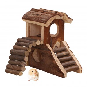 Shangrun Wood House Hamster Hideout Hut For Dwarf Hamsters
