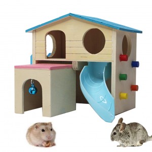 Shangrun Hamster House Pets Small Animal Hideout With Funny Climbing Ladder Slide