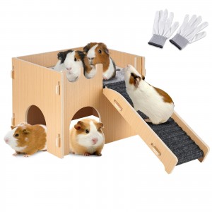 Shangrun Guinea Pig House With Stairs And Mat