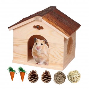 Shangrun Chinchilla Space Natural House With Window Pets Large Hideout Play Hut