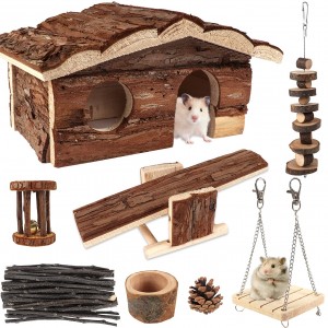 Shangrun Hamster Chew Toys With Wooden House