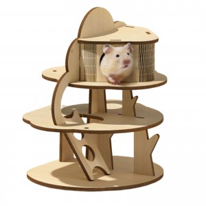 Shangrun Multi-Layer Small Animal Hideout With Stair Diy Pet Living Playground Climbing Ladder Slide Training Play Toys