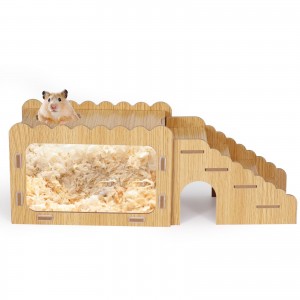Akrilik Şeffaf Tahtalı Shangrun Küçük Görünür Hamster Kazma Odası