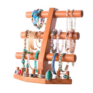 Shangrun 3 Tier Bracelet Display Stand With Ring Holder