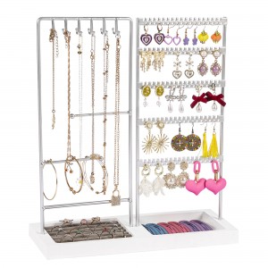 Shangrun Earring Necklace Ring Bracelets Display And Storage, With 90 Holes