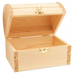 Shangrun Wood Craft Box Unpainted Small Jewelry Box