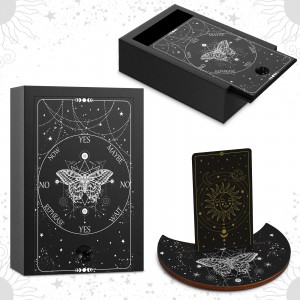 Shangrun Wooden Tarot Card Case And Stand Holder, Cards Box