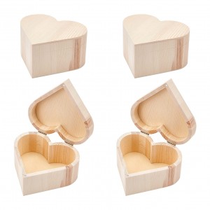 Shangrun New Lovely Wooden Heart-Shaped Jewelry Storage Box