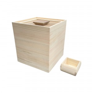 Shangrun Wooden Rice Storage Container With Lid And Measuring Cup