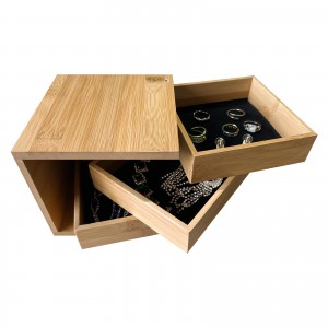 Shangrun 3 Layers Rotatable Jewelry Storage Organizer Box
