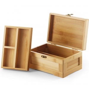 Shangrun Wooden Stash Box With Rolling Tray Stash Box Combo