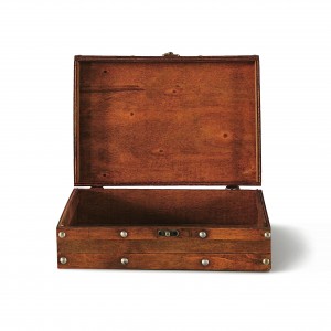 Shangrun Decorative Wooden Chest Trunk (Red Wood) Retro Vintage Treasure Keepsake Box