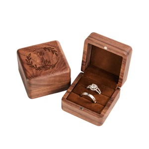 Shangrun เครื่องประดับของขวัญแกะสลักกล่องแหวนแต่งงาน