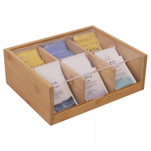 Shangrun Gift Box Bamboo Tea Organizer For Tea Bags