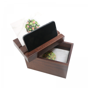 Shangrun Wooden Recipe Box With Cards And Dividers