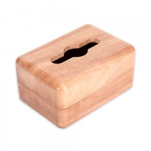 شنگرون لکڑی کا ٹشو باکس