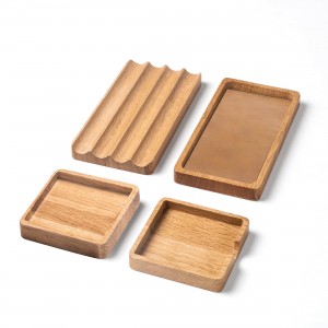 Shangrun Wood Tray Desk Organiser Set 4