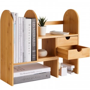 Shangrun Bamboo Desktop Bookshelf Organizer